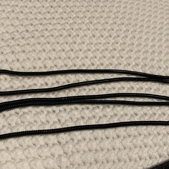 Vintage Black Mesh Bag with Coil Strap - Picture 9 of 12